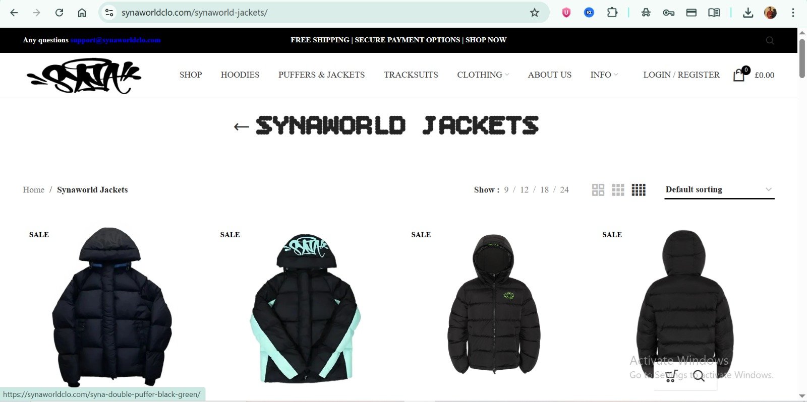 Exclusive Syna World Puffer 2026 | UK Streetwear | Shop Now