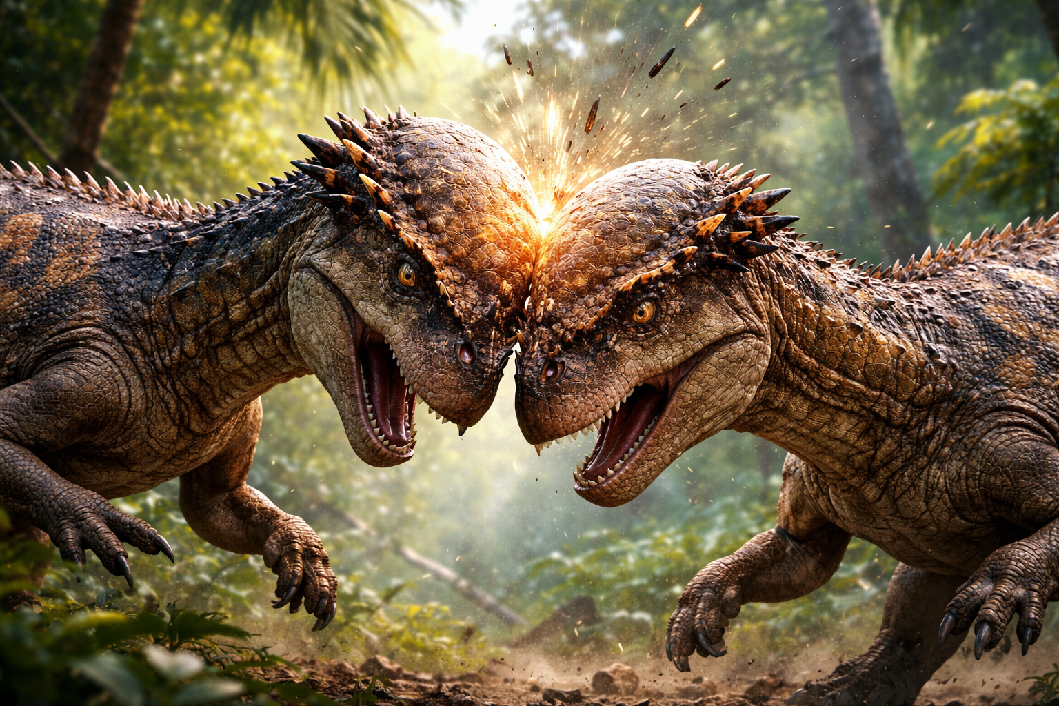 Head Butting Dinosaur