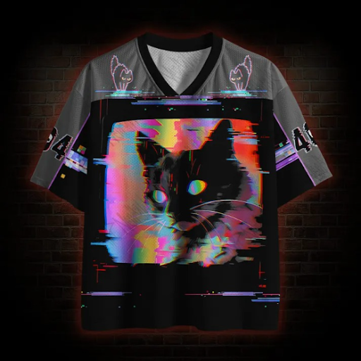 Nerdywave Streetwear Looks Featuring Bold vintage gaming mesh jersey Designs