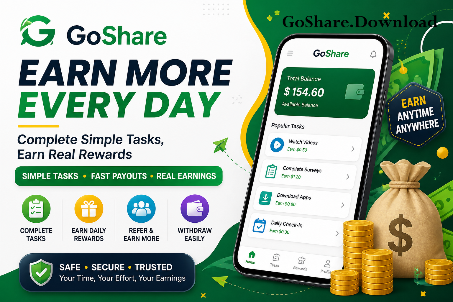 GoShare Earn Money Online by Completing Tasks & Simple
