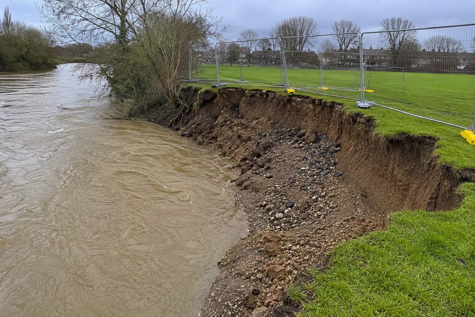 Riverbank Collapse Iford Playing Fields
