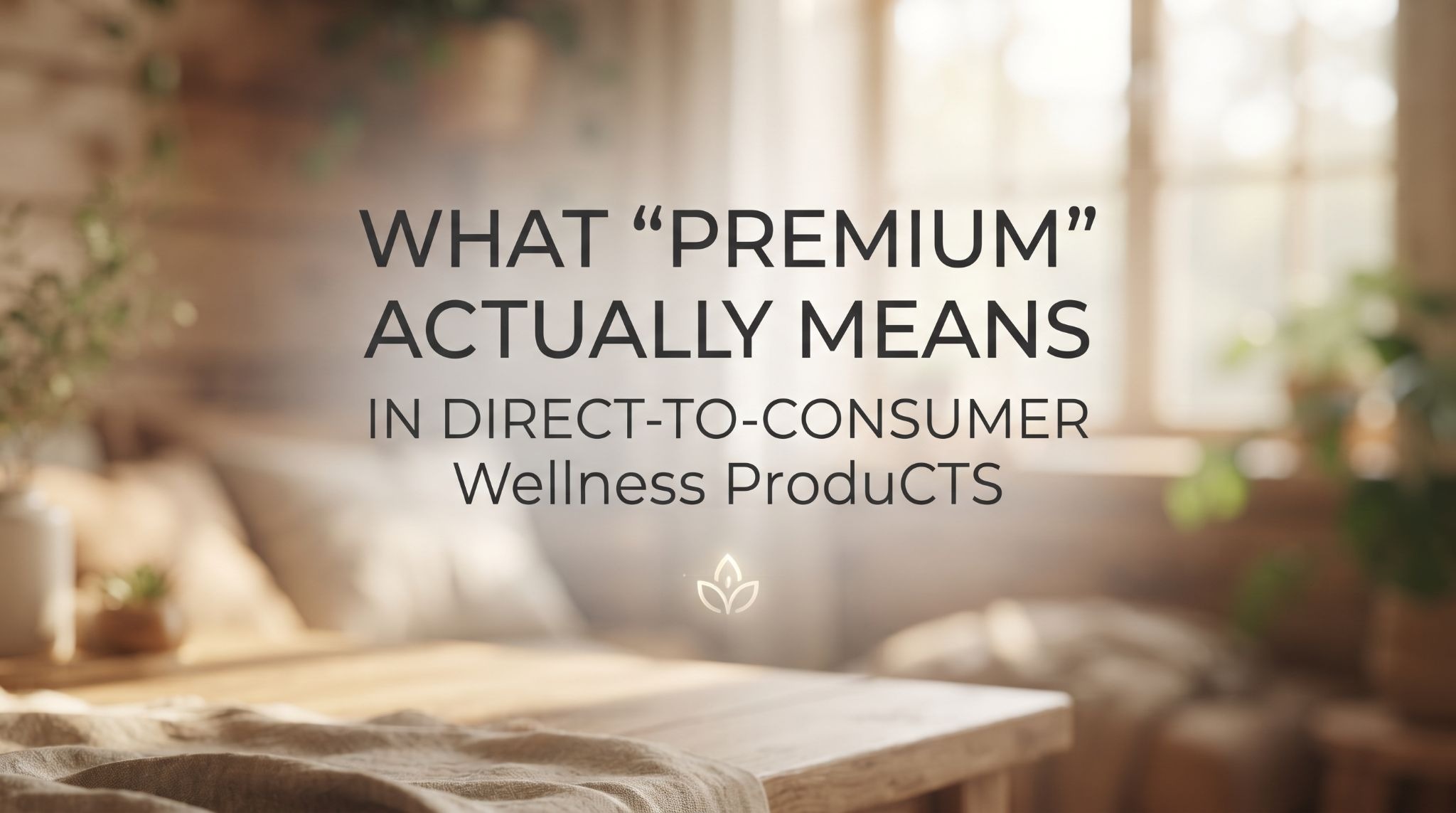 What "Premium" Actually Means in Direct-to-Consumer Wellness Products