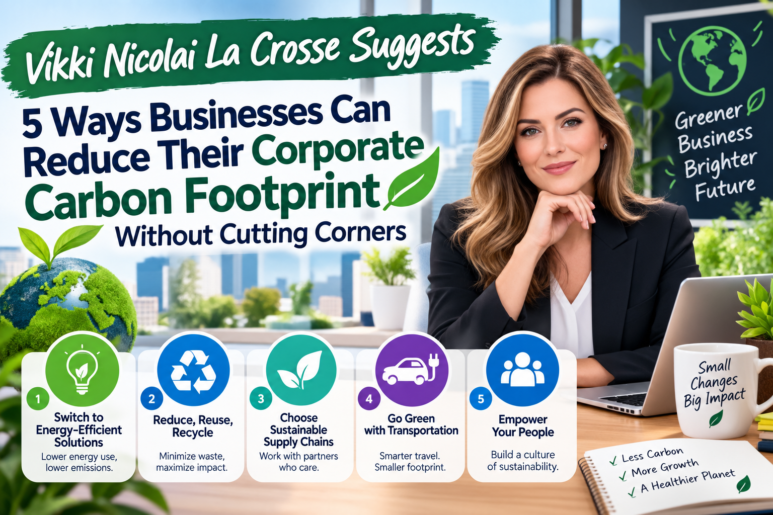 Vikki Nicolai La Crosse Suggests 5 Ways Businesses Can Reduce Their Corporate Carbon Footprint Without Cutting Corners